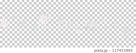 Seamless border with snow and snowflakes in different shapes and forms. Christmas and New Year background. Watercolor hand drawn illustration on isolated background. Repeat print for banner 117453993