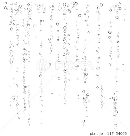 Oxygen air bubbles  flow  in water on white  background. 117454006