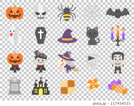 萬聖節圖示插圖集 117454535