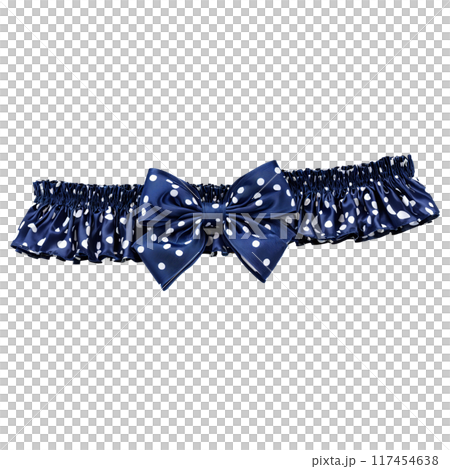 Classic navy blue garter with white polka dots playful twist in motion crisp and clear Classic navy blue garter with white polka dots playful twist in motion crisp and clear 117454638