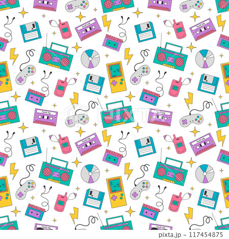 Y2k doodle pattern 117454875