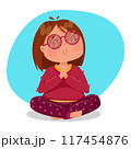 Cute vector girl practice yoga 117454876