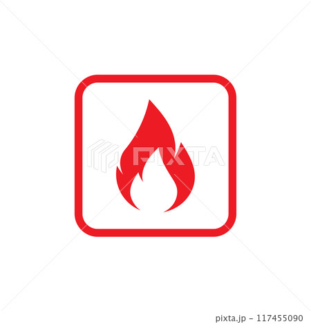 Firefighter icon flat design 117455090
