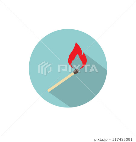Match stick burn icon 117455091