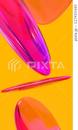 耀くレンズ群の3Dイラストレーション 耀くレンズ群の3Dイラストレーション 117455495