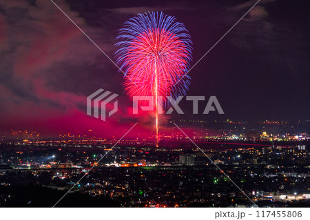 《新潟県》長岡花火大会・俯瞰撮影 117455806