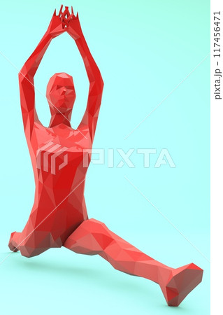 Lowply Ballerina Figure 3D Illustration 117456471