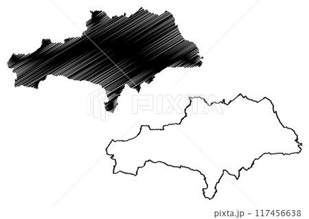 Metropolitan Borough of Barnsley (United Kingdom of Great Britain and Northern Ireland, Metropolitan and ceremonial county South Yorkshire, England) map vector illustration, scribble sketch map Metropolitan Borough of Barnsley (United Kingdom of Great Britain and Northern Ireland, Metropolitan and ceremonial county South Yorkshire, England) map vector illustration, scribble sketch map 117456638