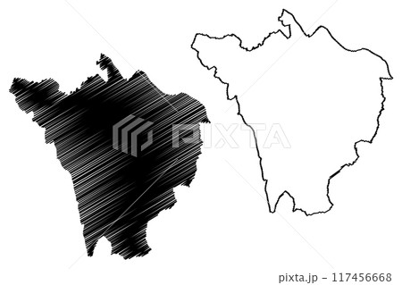 London Borough of Bromley (United Kingdom of Great Britain and Northern Ireland, Ceremonial county and region Greater London, England) map vector illustration, scribble sketch map London Borough of Bromley (United Kingdom of Great Britain and Northern Ireland, Ceremonial county and region Greater London, England) map vector illustration, scribble sketch map 117456668