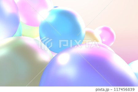 綺麗なシャボン玉の3Dイラストレーション 綺麗なシャボン玉の3Dイラストレーション 117456839