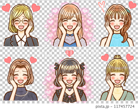 愛上各種髮型的成年女性插畫素材集5 117457724