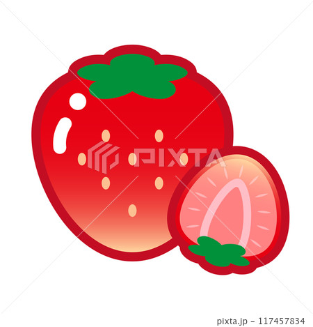 かわいい苺のイラスト 117457834