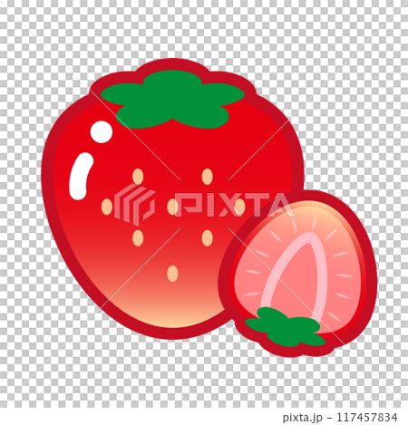 かわいい苺のイラスト 117457834