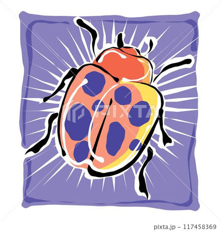 an illustration of lady bug abstract design an illustration of lady bug abstract design 117458369