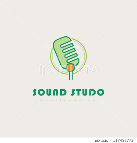 Music logo icon vector illustration Music Notes with Line Art Style for Chord Choir Concert or Song Sing Musical Symphony Sheet logo design 117458772