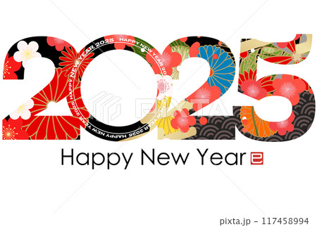 2025年巳年年賀状 2025年巳年年賀状 117458994