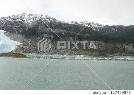 Glaciers in patagonia from ferry from Puerto Natales 117459678