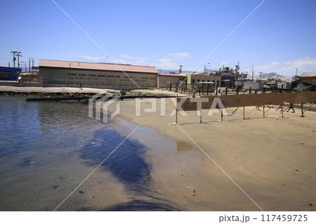 Beaches and harbour near Bahia Inglesia, Caldera, Chile 117459725
