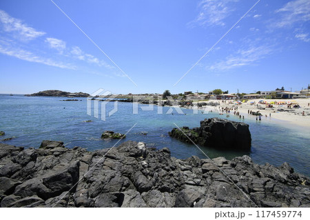 Beaches and harbour near Bahia Inglesia, Caldera, Chile 117459774