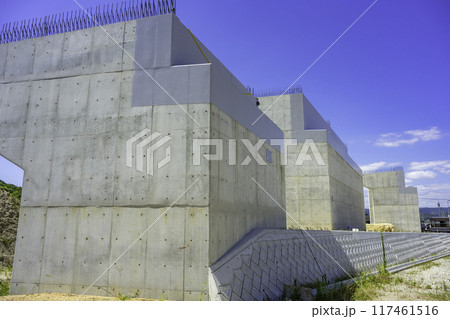 国道2号バイパス　玉島笠岡道路　六条院西高架土台　岡山県浅口市 117461516