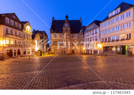 Night Marburg square, Germany Night Marburg square, Germany 117461945