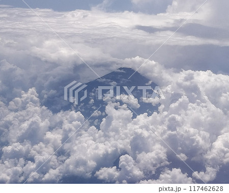 飛行機から見た富士山 飛行機から見た富士山 117462628
