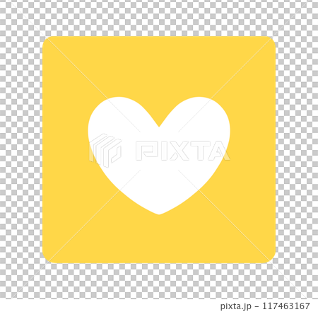 Simple yellow heart symbol Simple yellow heart symbol 117463167
