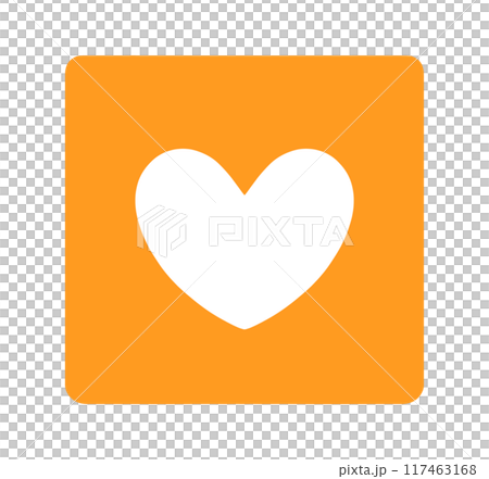 Simple orange heart symbol Simple orange heart symbol 117463168