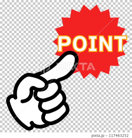 手/指向傳達觀點的圖示說明 117463252