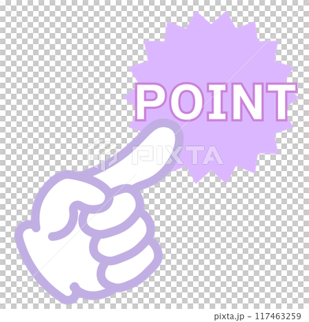 手/指向傳達觀點的圖示說明 117463259