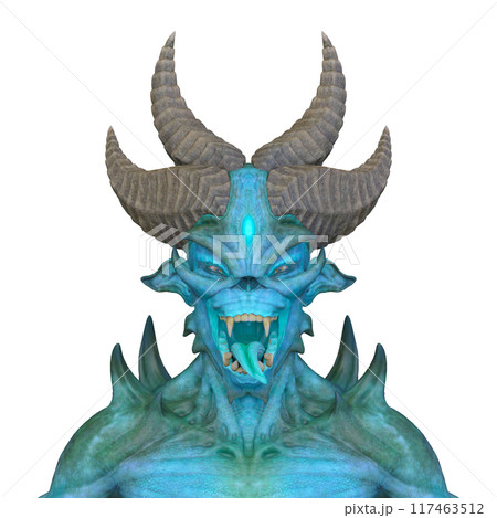 モンスターの顔アップ モンスターの顔アップ 117463512