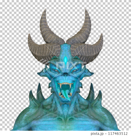 モンスターの顔アップ モンスターの顔アップ 117463512