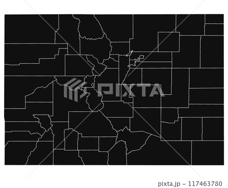 Colorado administrative map. counties map of...のイラスト素材 [117463780] - PIXTA