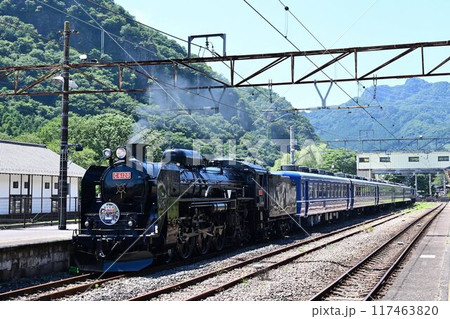 赤色プレートC61　SLぐんまよこかわ号　信越線横川駅で小休止 117463820