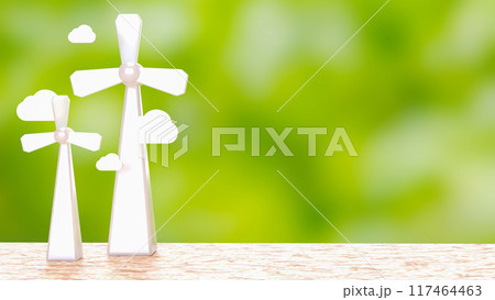 The Eco fan wind for generator electric for energy or ecology concept 3d rendering. 117464463