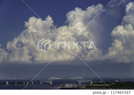 夏の入道雲と青い海 117465587