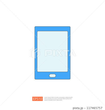 Blue Smartphone Icon Illustration Design, Mobile Phone Vector Blue Smartphone Icon Illustration Design, Mobile Phone Vector 117465757