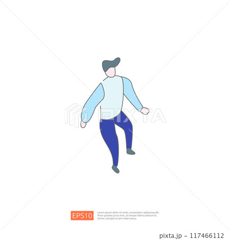 Isometric line art illustration of a man sitting with his legs crossed. Cartoon vector isolated on a white background. Simple flat design. Isometric line art illustration of a man sitting with his legs crossed. Cartoon vector isolated on a white background. Simple flat design. 117466112