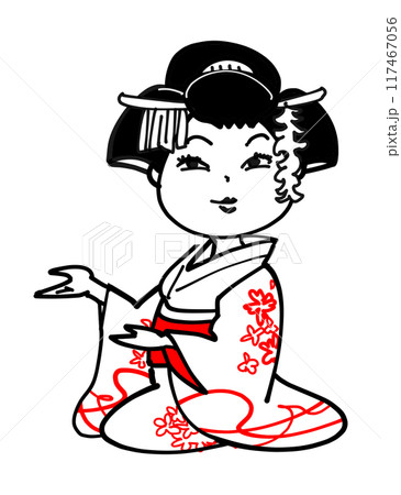 舞妓さん - 座って会話する 舞妓さん - 座って会話する 117467056