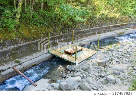 豊田市、風鈴飾りの川床（小渡夢かけ風鈴） 117467928