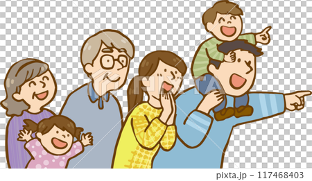 目標に向かう家族 117468403