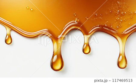 滴り落ちる、蜂蜜の背景 117469513