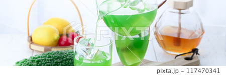 栄養たっぷり！ ゴーヤジュース （  野菜ジュース ） 117470341