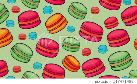 マカロンのレトロな模様 マカロンのレトロな模様 117471489