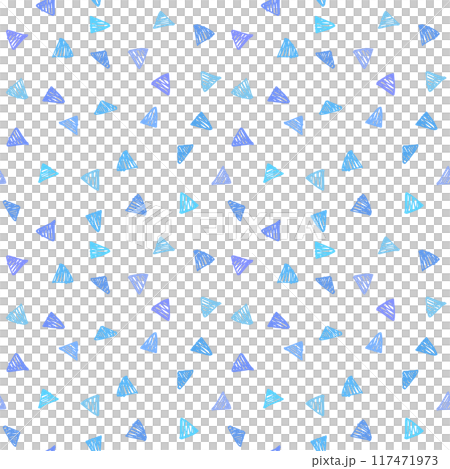 Doodle-style triangle seamless pattern (blue) 117471973