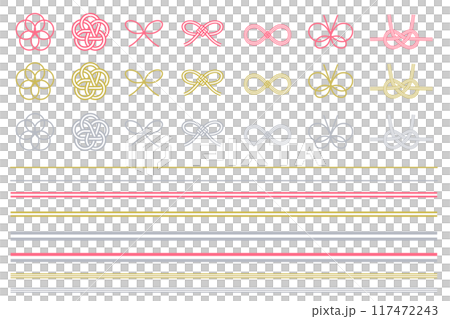 多彩 mizuhiki 插圖集：梅花結、蝴蝶結、葉結、淡路結、裝飾 117472243