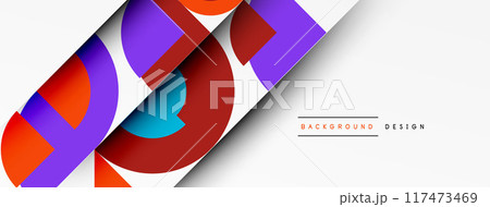 Modern geometrical abstract background - circles. Business or technology presentation design 117473469