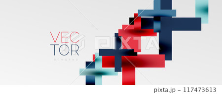 Colorful squares, lines minimal abstract background. Vector Illustration For Wallpaper, Banner, Background, Card, Book Illustration, landing page 117473613