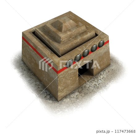 ancient house, medieval building, 3d visualization, illustration ancient house, medieval building, 3d visualization, illustration 117473668