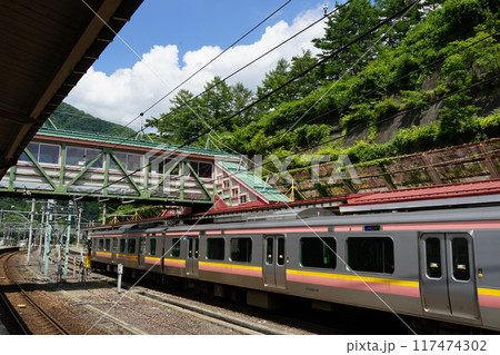 群馬県利根郡みなかみ町の上越線水上駅の風景 群馬県利根郡みなかみ町の上越線水上駅の風景 117474302